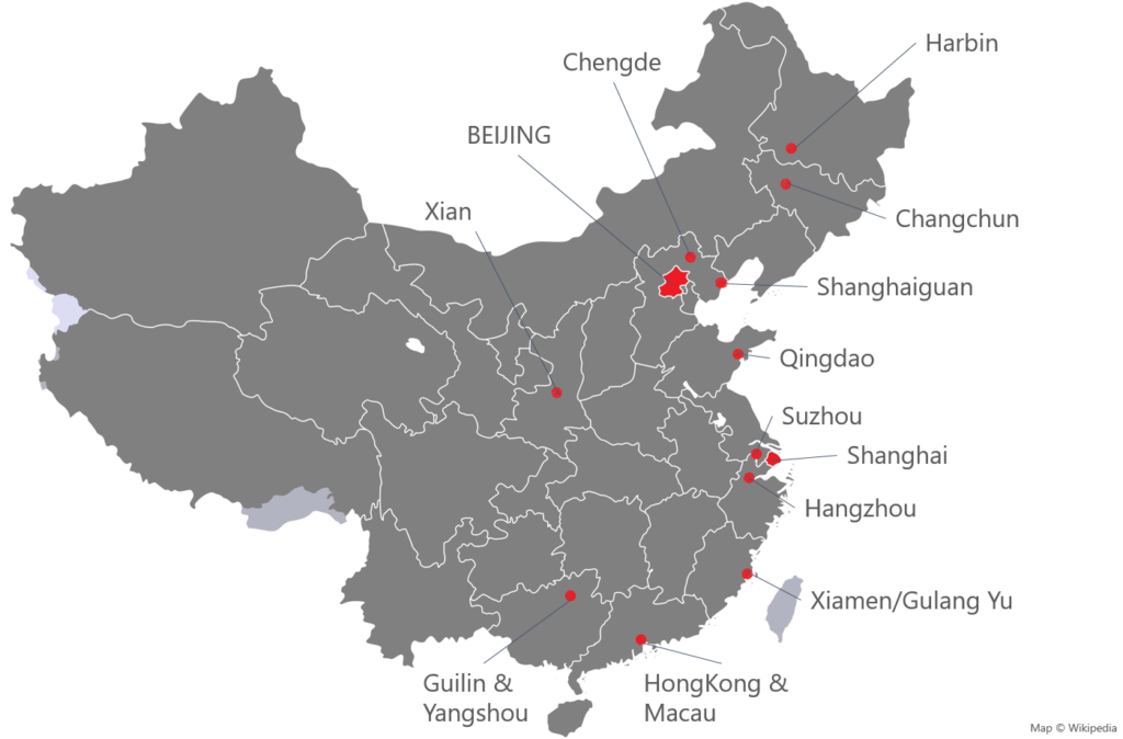 China map, Reiseziele, Roadtrip